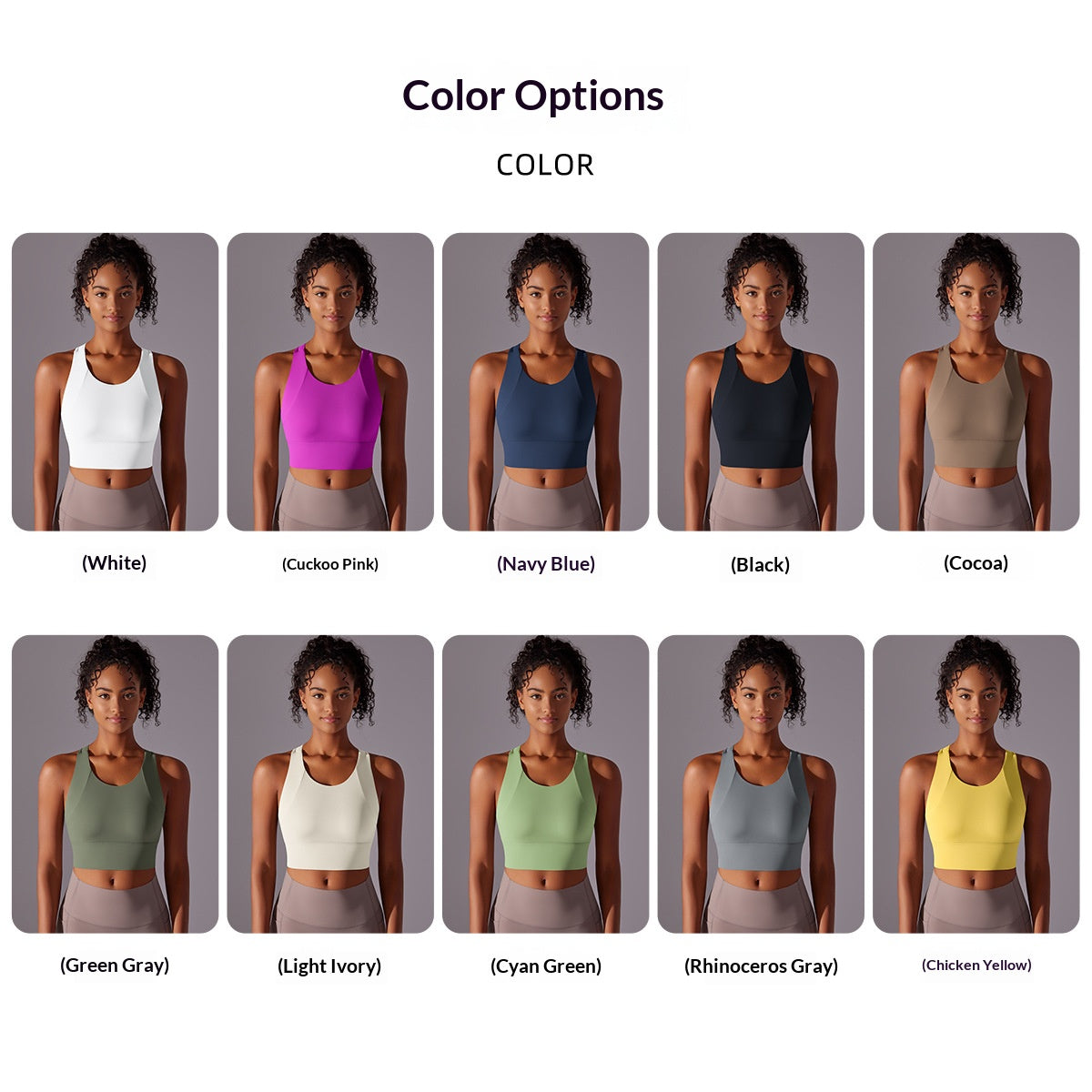 Fixed-cup one-piece sports vest, sports fitness yoga wear bra