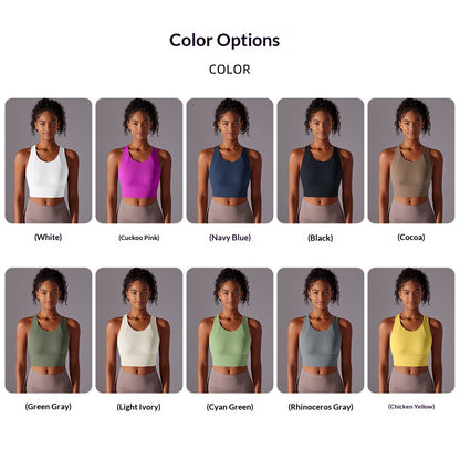 Fixed-cup one-piece sports vest, sports fitness yoga wear bra